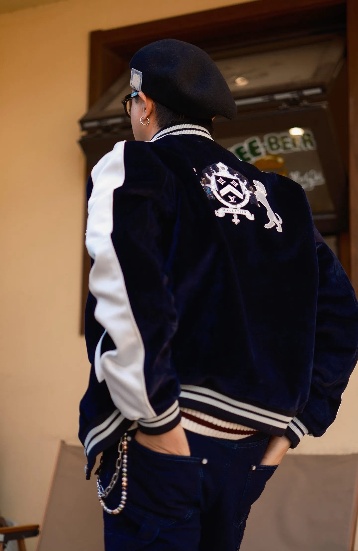 Louis Vuitton/Louis Vuitton 24Fw Pearl Velvet Yokosuka Jacket Jacket